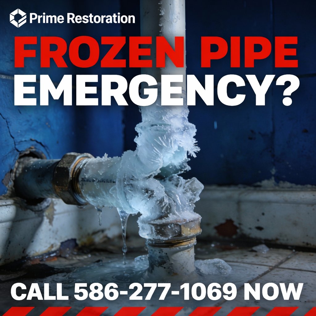 PrimeRestoratio's tweet photo. 🚨 Frozen or burst pipes? 🚨
Water in your walls, ceiling, or basement means you need FAST extraction and drying before mold and major damage set in.
24/7 emergency water damage help from Prime Restoration.
📞 Call now: 586-277-1069
#FrozenPipes #WaterDamage #Michigan https://t.co/Nm7Cfy07Va