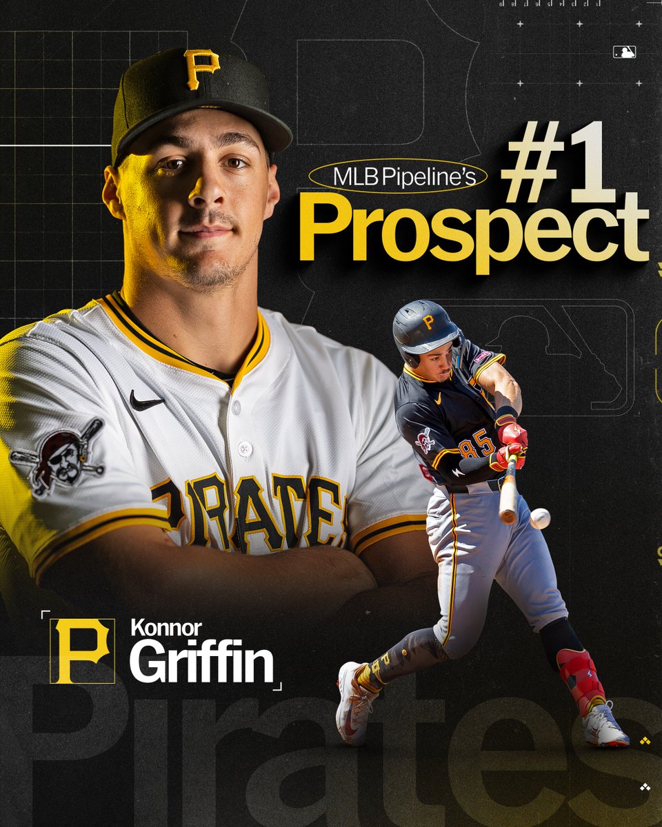 Get hyped, Pirates fans 😤
Konnor Griffin is the No. 1 prospect in baseball in 2026!