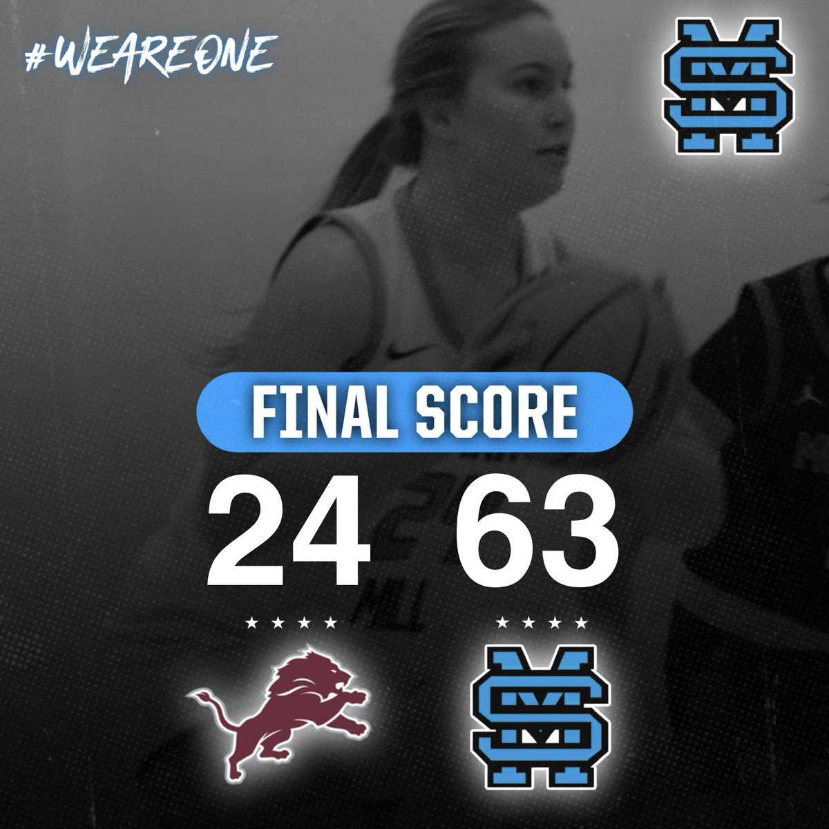 SMHSgirlsbball's tweet photo. Final 

Central 24
Starr’s Mill 63

@Lindsey_Kopacek 26p 15r
@AftynHeiden 13p 3a 3r
@Ava_Glover11 11p 5r 3a
@SophiaOlson02 4p 7r 9a
Ashley Anne French 4p
@EllieT238 3p
Chloe Harville 1p

@KyleSandy355 @SandysSpiel https://t.co/5TT1t2Ooq6