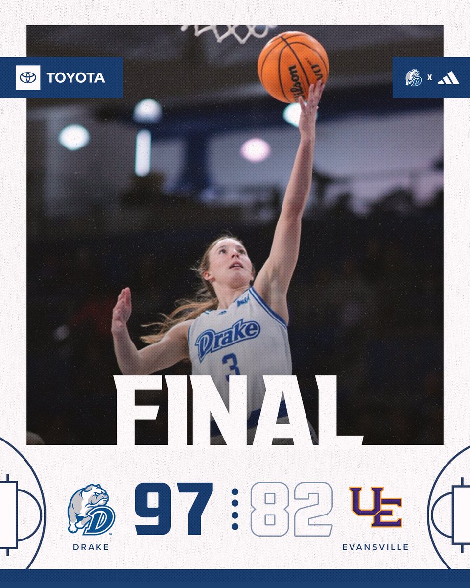 DrakeWBB's tweet photo. 𝐁𝐔𝐋𝐋𝐃𝐎𝐆𝐒 𝐖𝐈𝐍

Aalsma | 24 pts, 3 ast, 2 stl
Taylor | 22 pts, 6 reb, 6 ast
Dailey | 16 pts, 5 reb, 5 ast
Becker | 14 pts, 3 reb, 3 ast
Hawthorne | 12 pts
Carlsen | 5 pts, 7 reb, 2 ast

#BeBlue | #DSMHometownTeam https://t.co/Z5sK6C2prj