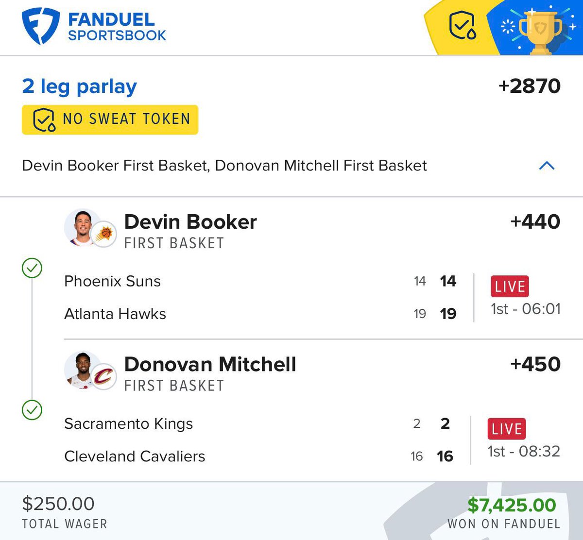 FIRST BASKET BAANGGG 🔥😳

$7,000 CASHED IN  3HRS 🤯

Just another day at the window.