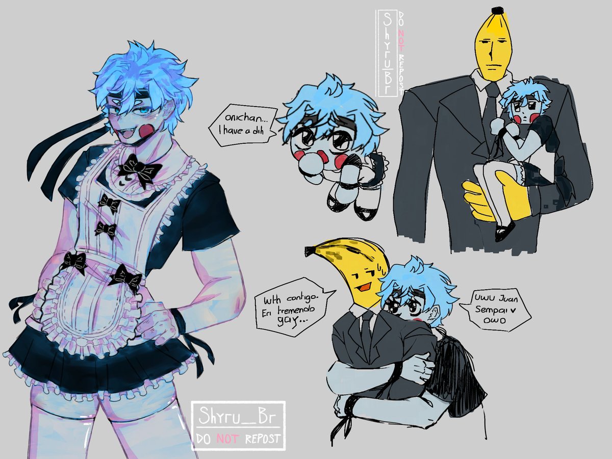 Shyru_Br's tweet image. Dibujito simple de Coldi maid, uwu owo #coldifanart