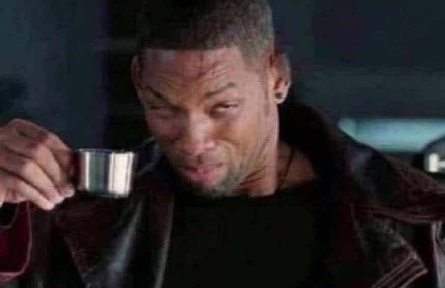 Callunc's tweet image. People who drink black coffee trying to convince you that it taste good