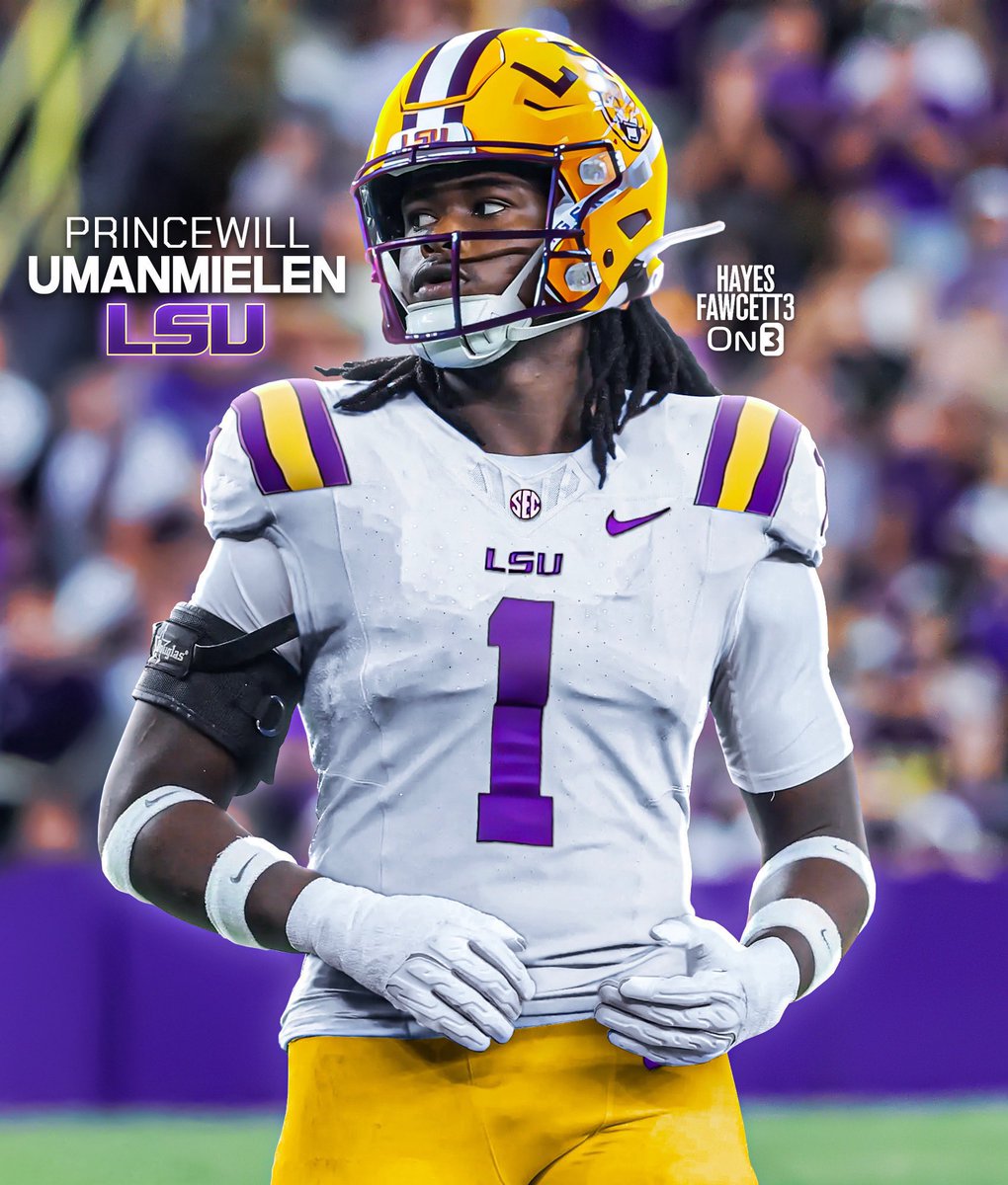 Hayesfawcett3's tweet image. Lane Kiffin landed THREE of Top 5 Players in the Portal, all ranked No. 1 at their respective positions:

• Sam Leavitt (No. 1 QB)
• Princewill Umanmielen (No. 1 EDGE)
• Jordan Seaton (No. 1 OT)

What a haul by the LSU Tigers

on3.com/college/lsu-ti…
