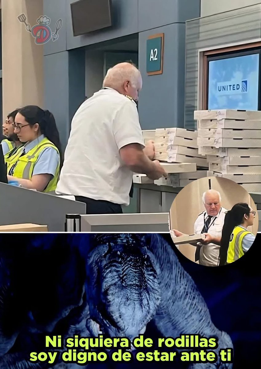ElChocoflan's tweet image. LO MÁS BONITO: Un piloto compró pizzas para los pasajeros después de 7 horas de retraso en su vuelo ❤️👏

El problema empezó cuando el avión tuvo que aterrizar en otro aeropuerto por una emergencia. Y cuando pasa eso, no es solo “paramos y seguimos”. Hay que esperar…