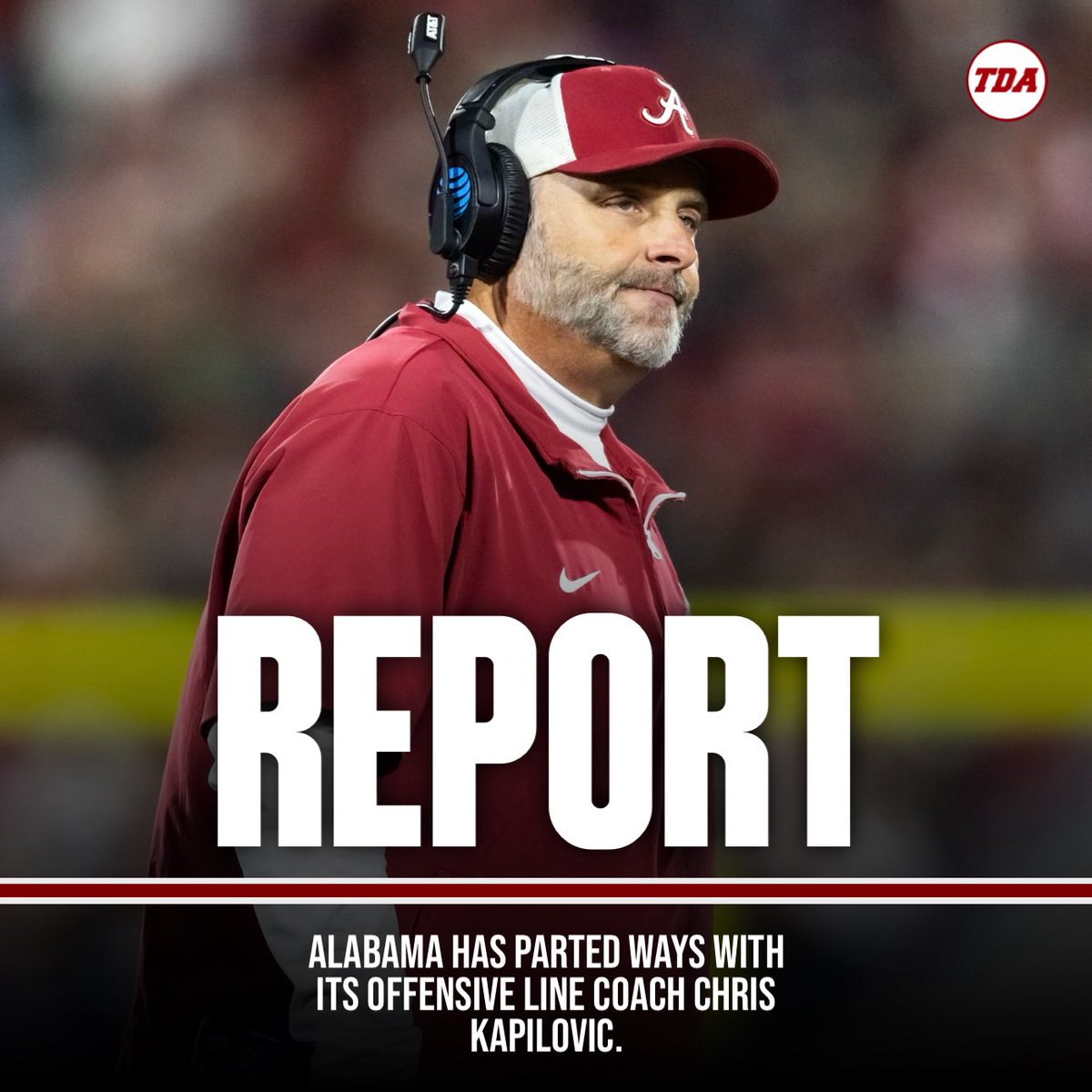 BREAKING: Alabama has parted ways with OL coach Chris Kapilovic. 

tdalabamamag.com/2026/01/23/bre…