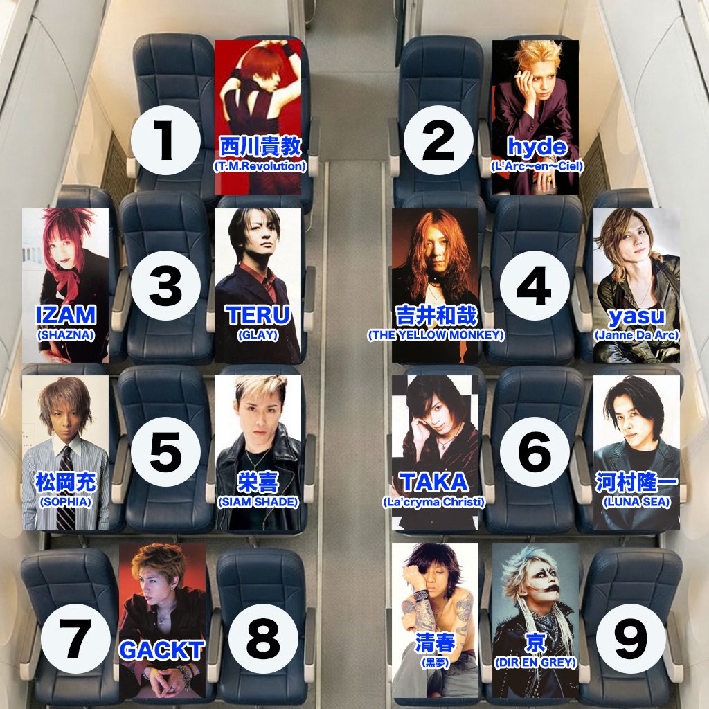 HangermanNgaNga's tweet image. これから8時間のフライトです。

あなたならどこに座りますか？