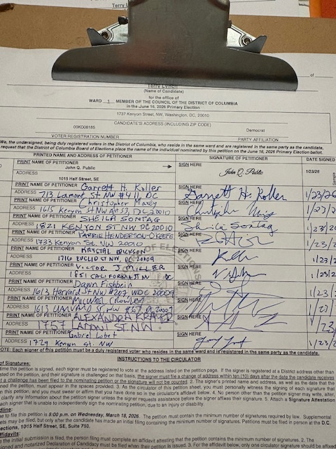 TerryLynchDistr's tweet photo. We are more than halfway there on day one!

Thank you Ward One neighbors! https://t.co/Hg7FA8Lyns