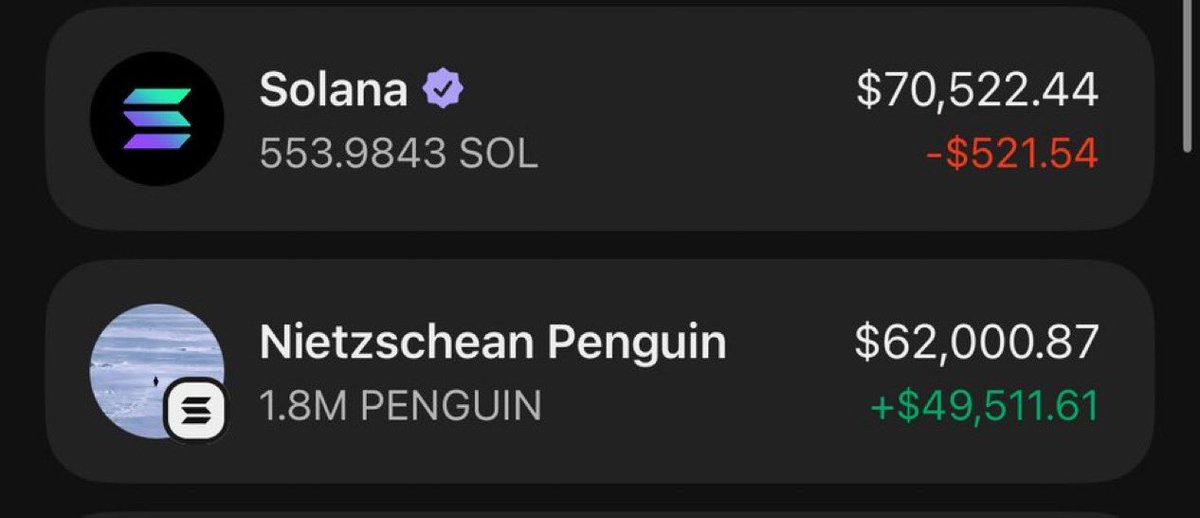 This guy used to comment his wallet in my comments for giveaways  now I have just changed his life with my $PENGUIN Nietzschean call, He just turned $214 to $223,000 on $PENGUIN

He bought at 33k after my call in the inner circle.