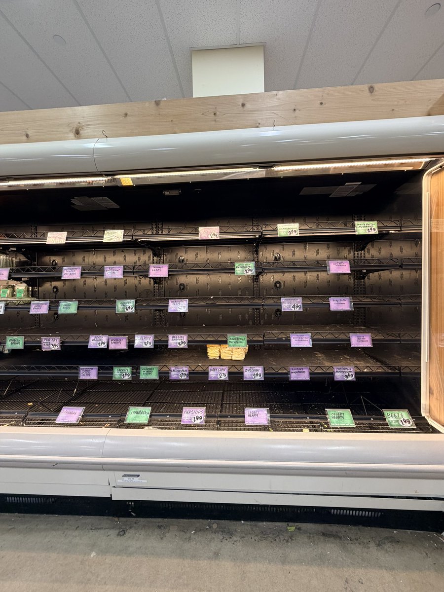 Maitech_'s tweet image. Así está el supermercado hoy en Nueva York. Se viene la tormenta de nieve más fuerte de los últimos años.

En este momento la térmica es de -17 grados.