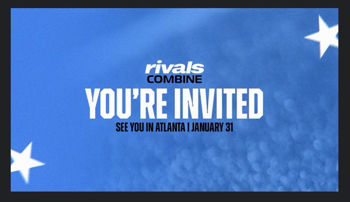 Blessed for the opportunity to compete at the Rivals Combine 🙏

Ready to work and get better!

📍Atlanta, GA | Jan 31📍

#Rivals #classof2030 #football