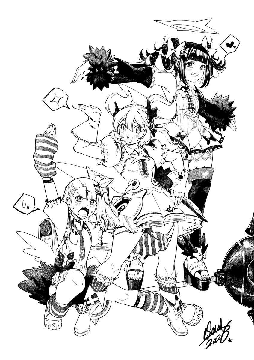 塗鴉好妄想天使們了
下一張決定畫明日方舟了
omg 那個音樂，那個世界觀讓我夢回之前失去的賬號
許願能天使在終末地會登場
目前只愛史爾特爾 和 艾雅法拉

( 致敬 Soul Eater 漫畫封面 ）
#zzzero