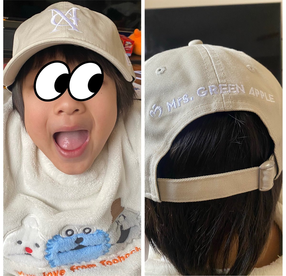 スニダンとミセスのコラボCAP届きました❣️❣️🎁✨️ 速攻で子どもに