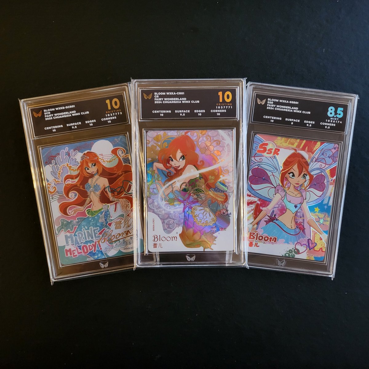 NinStarRose's tweet photo. I am super happy to have my #WinxClub x #ChuangXia #TradingCards Graded! 🧚‍♀️ 🩵

I believe I'm the only person to have graded Winx Trading Card! Thank you so much #ARKgrading for being the 1st!
#WeAreTheWinx #Winx #Fairy #magical https://t.co/PTZPLT98ZJ