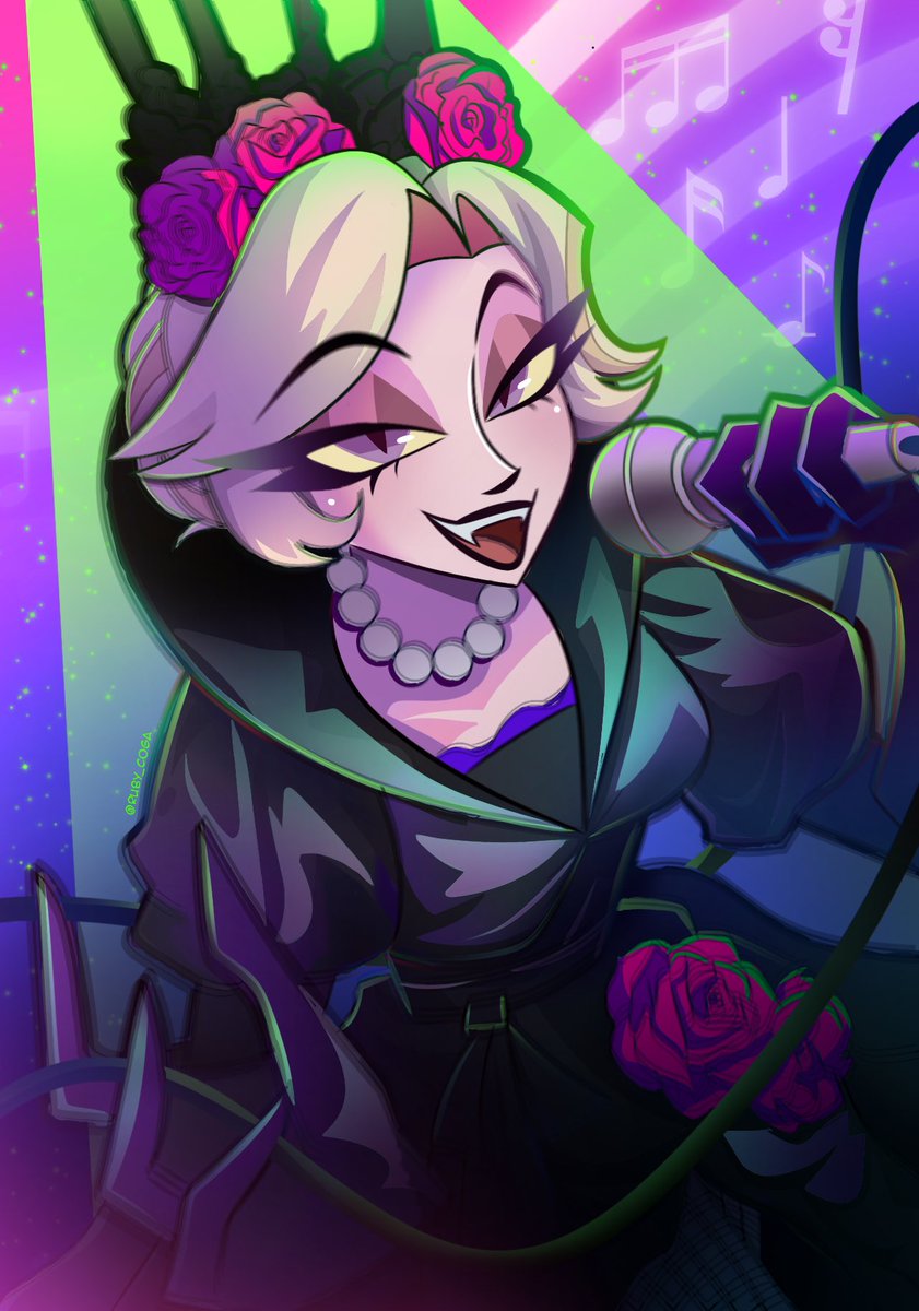 ruby_coga's tweet photo. I’mma be your full-time bedroom demon 💜🎤🎶 #hazbinhotelseason2 #HazbinHotel #HazbinHotelFanart #HazbinHotelLilith https://t.co/0HkzYLOdwj