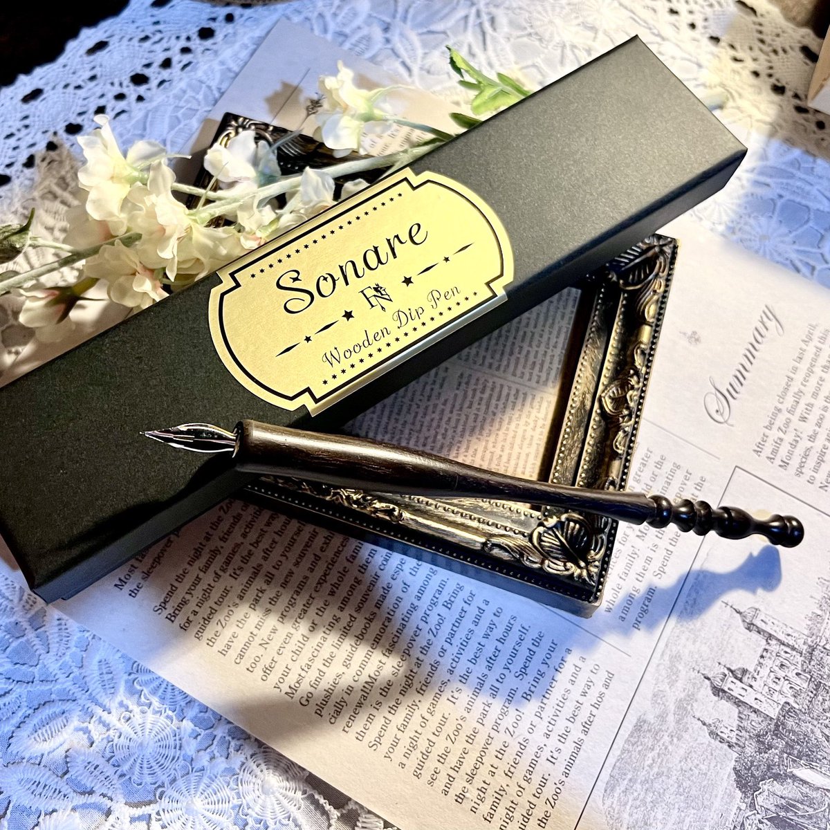 魔女の使う秘密の道具 Wooden Dip Pen Melwand Sonare KINOKODAMA