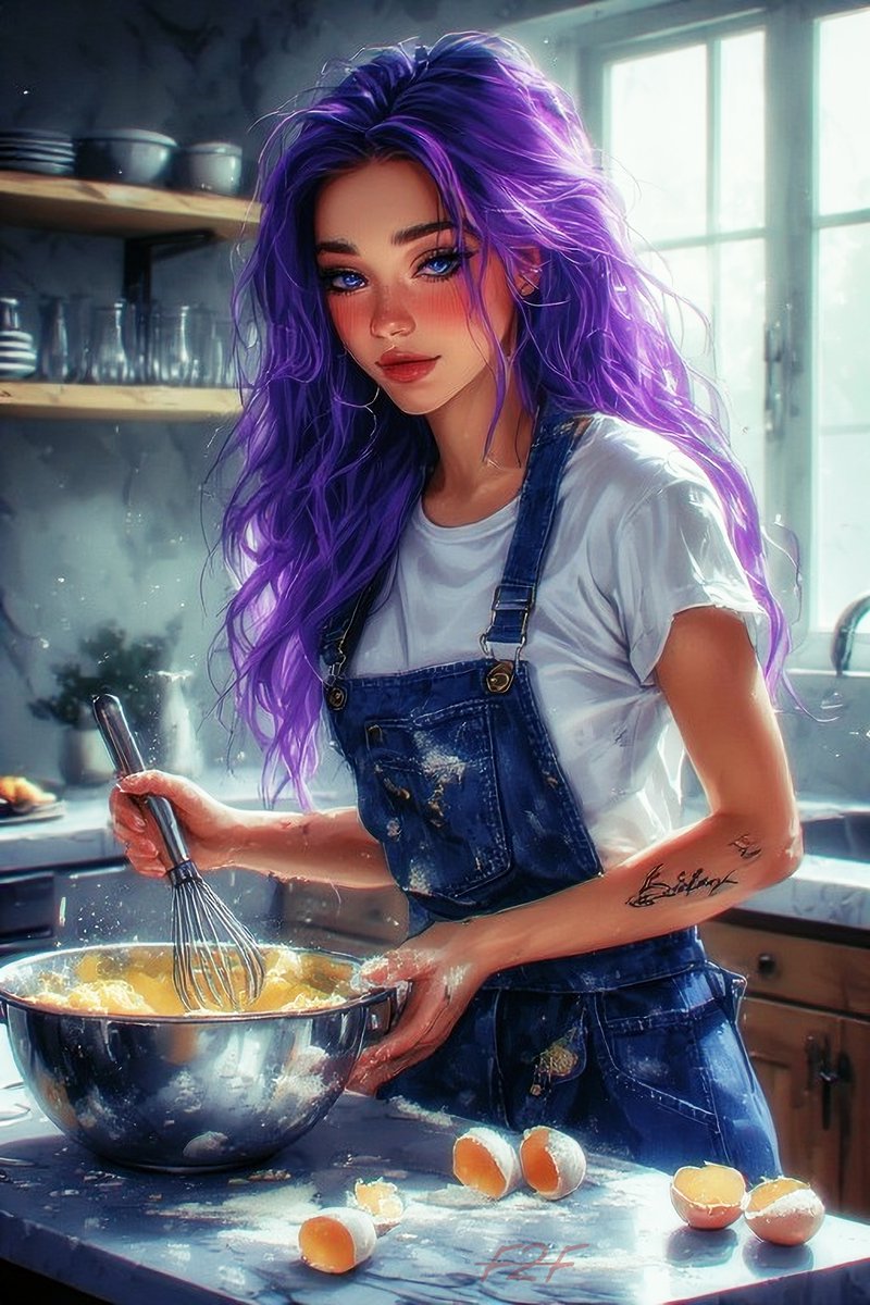 fall_dev2025's tweet image. SFW illustration
i love to bake for him &amp;lt;3 
#AIグラビア