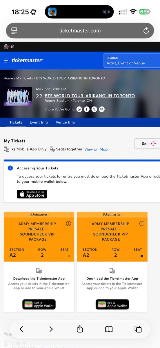 NANDecho's tweet image. bts toronto row2 lets gooooo