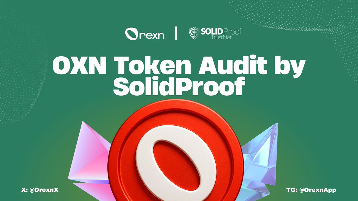 We’re excited to announce the successful completion of Orexn’s smart contract audits by <a href="/SolidProof_io/">SolidProof.io Official</a> 🛡️

Check out here 👉 app.solidproof.io/projects/orexn

🧧 Launch App: t.me/orexnbot/app