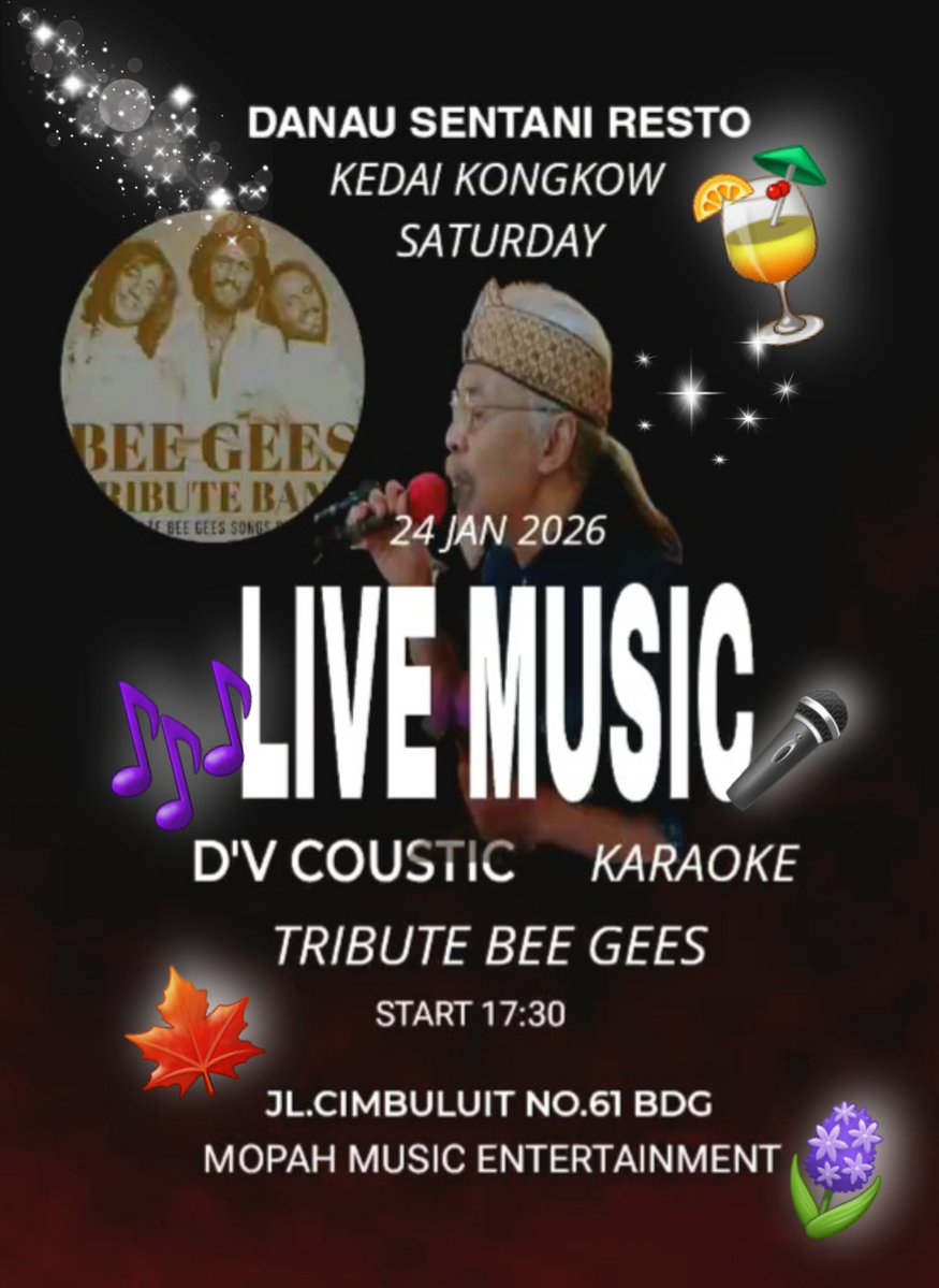 #SOUNDFACTORYEVENTS
"LIVE ACOUSTIC PLUS !" 😊🎶
Saturday 24 January start from 05.30 pm @ Kedai Kongkow - Danau Sentani Resto &amp; Cafe jl. Ciumbuleuit 61-63 #bandung
#kuliner #musikakustik #openmic