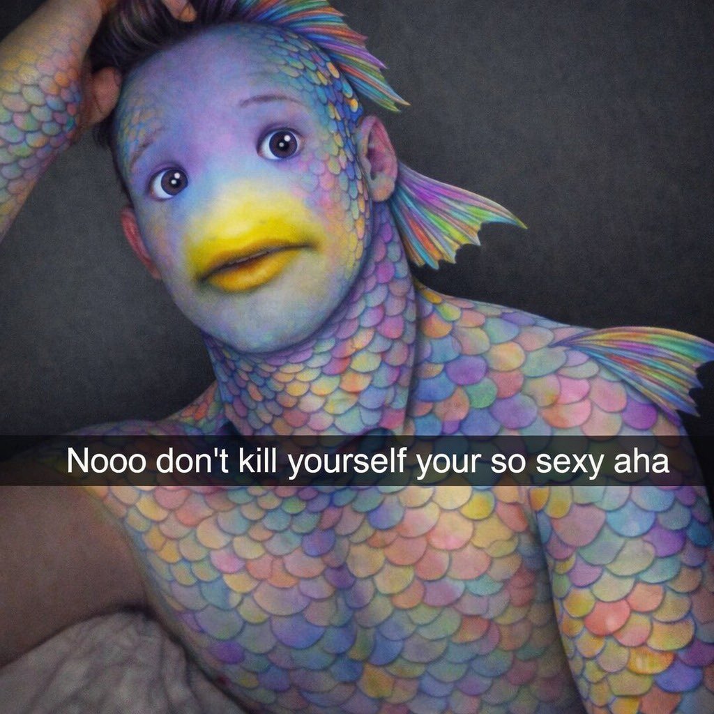 bartcharts's tweet image. draw a fish beeple