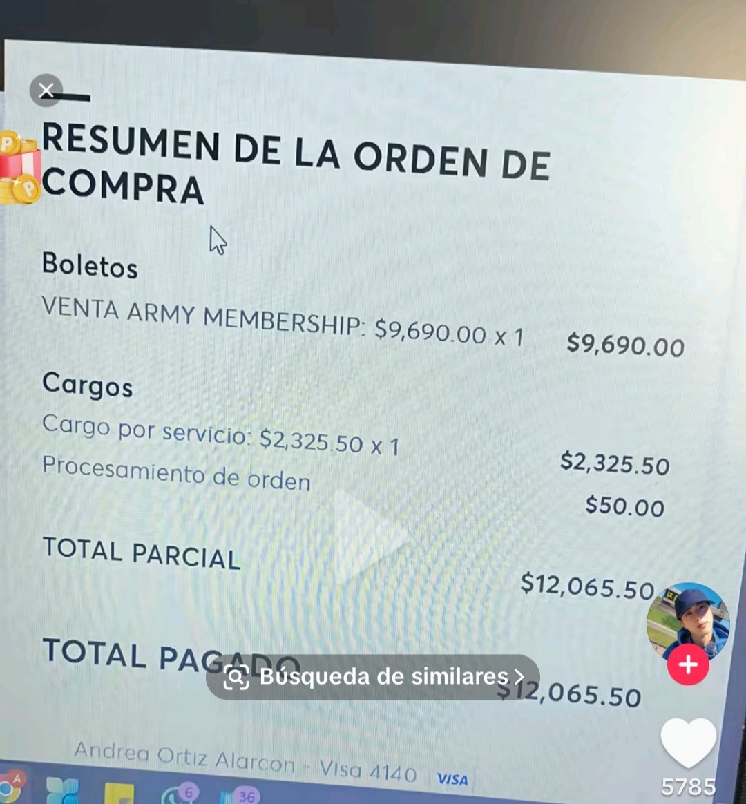 Algún día se hará algo contra los cargos de "servicio" de <a href="/Ticketmaster_Me/">Ticketmaster México</a>  ???
Es un robo descarado <a href="/Profeco/">Profeco</a>
Imagen sacada de un tiktok. #BTS #btsarmy #ticketmaster #BTS_WORLDTOUR_MEXICOCITY