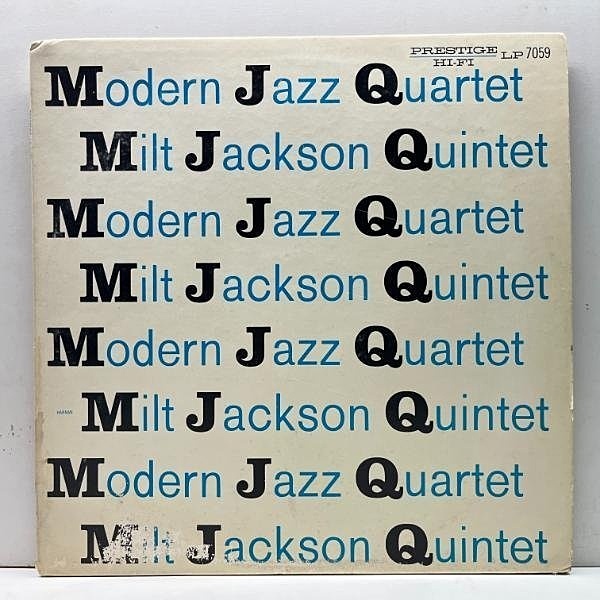 美盤!! US初期プレス MONO 深溝 手書きRVG刻印 MODERN JAZZ QUARTET