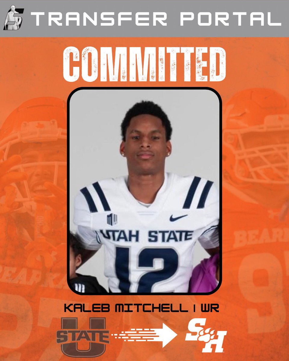 SSN_SHSU's tweet photo. 🚨COMMITMENT🚨

Kaleb Mitchell: WR

6’6 185LBS

Transferring from Utah State, @BearkatsFB recruited him last year while he was in HS out of First Baptist Academy in Dallas, TX where he was rated a 3 ⭐️. 

Welcome to Bearkat nation!!!
#EatEmUpKats #Portal https://t.co/zZ8NMS9vQX
