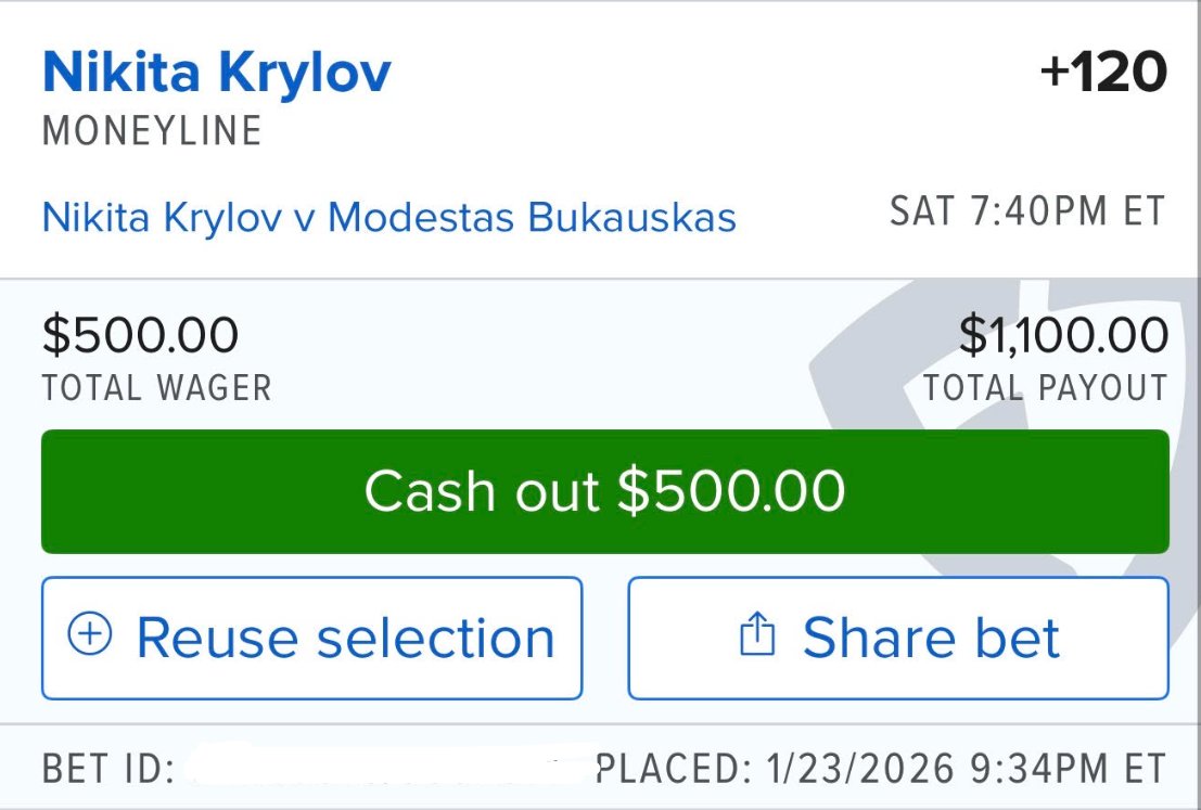 GrindingEddie's tweet image. Sat Jan 24

#UFC324:

Nikita Krylov +120 (1.00/1.20)
Justin Gaethje +210 (0.50/1.05)
Sean O'Malley via DEC +115 (1.00/1.15)
Waldo Cortes-Acosta via KO/TKO -105 (1.05/1.00)