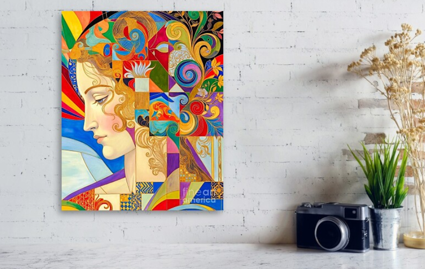 indigoartpal's tweet image. A colorful meditation on inner beauty, imagination, and gentle strength — woven through flowing lines and luminous mosaic color. Available in different sizes and media - ready to brighten your space or become a meaningful gift - you can find it here:  is.gd/26QlqB