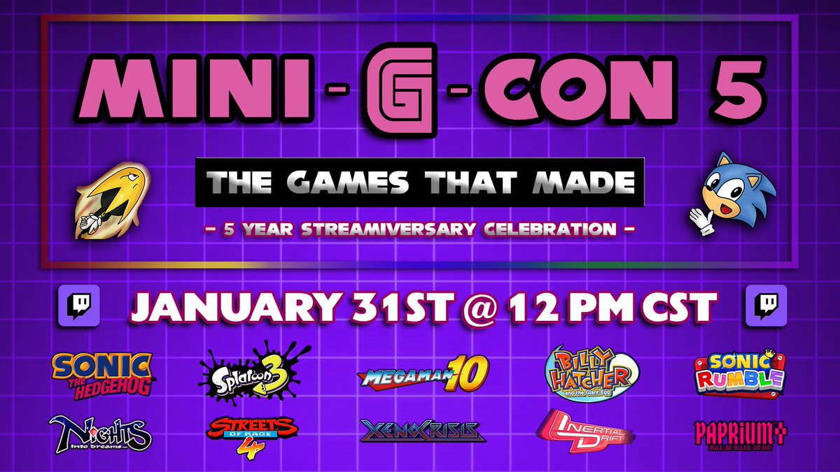 Hey peeps! As you may know, a major freeze is coming this weekend, and we may lose power for an extended time. So to be safe, I am delaying Mini-G-Con 5 to next Saturday, 1/31. 

I might stream tomorrow but I didn’t want to risk the event. Thanks y’all, and stay warm! ❄️