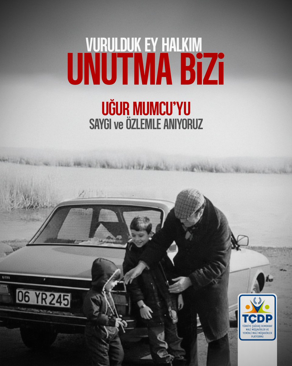Vurulduk Ey Halkım, Unutma Bizi!
Saygı ve Özlemle...

#UğurMumcu
#TÇDP