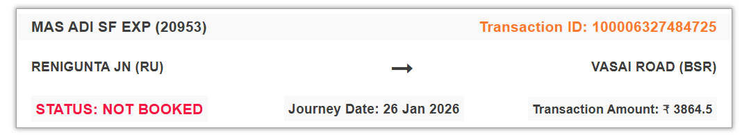 iamSJN18's tweet photo. Tried booking Tatkal tickets today. Despite payment being deducted, the transaction was cancelled and tickets are not booked!
Refund will be credited now…minus GST, convenience fee &amp; other charges. Peak efficiency!
 @IRCTCofficial @RailMinIndia @RailwaySeva https://t.co/BAX9NRP8NC