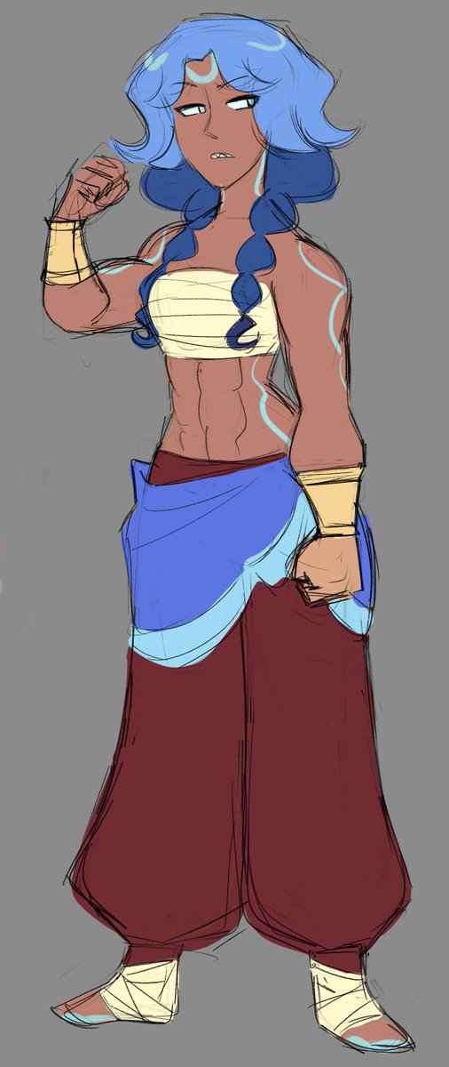 Burning_Myn's tweet image. La forma humana de Aura, con color :D