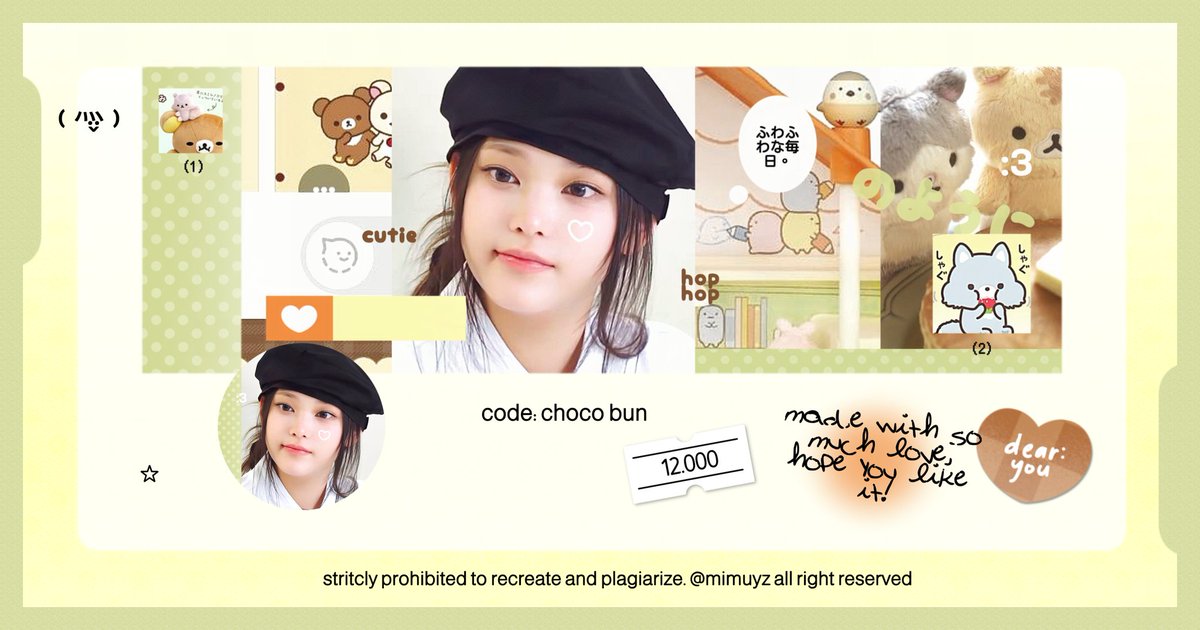 mimuyz's tweet image. hii, mind to help repost? thank you ♥︎ #zonauang 

aku punya 5 layout ready stock chara: wonhee, hanni, rei &amp;amp; haerin yang bisa kamu take sekarang jika berminat :3 🐰🌸 more on pict!