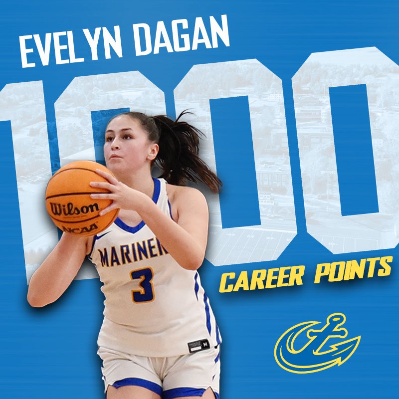 MarinersSports's tweet image. ‼️🏀 MILESTONE ALERT 🏀‼️

Congratulations to @mmawbb’s Evelyn Dagan on surpassing the 1,000 career point milestone with her 20-point performance in tonight’s win over UMPI! Dagan becomes the 12th women’s basketball player in program history to reach the mark!