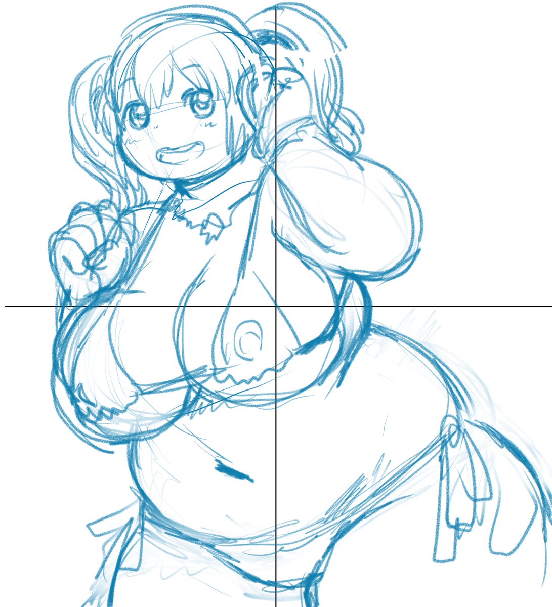 ぽちゃ子とダブリエルを描こうかね 