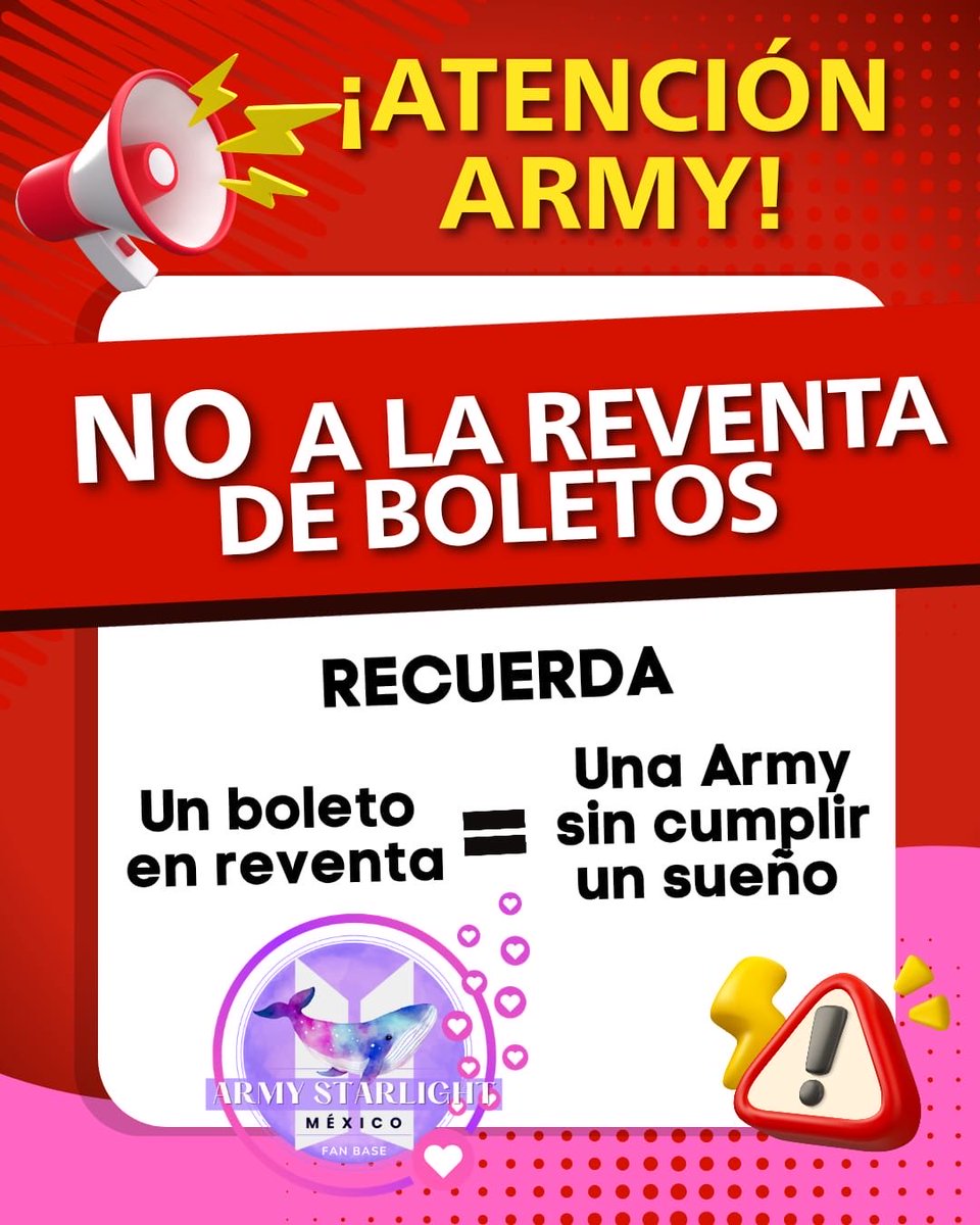 ArmyStarlightMx's tweet photo. No ala reventa chicas 
#BTS_ARIRANG 
#NoALosRevendedores 
#ARMYNoCompraReventa https://t.co/CHBCaDUoYu