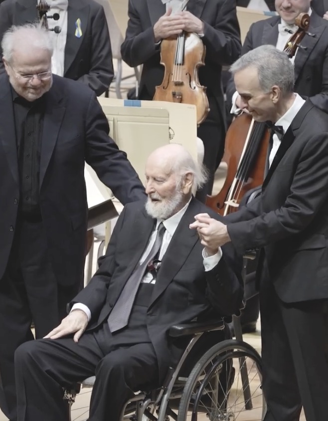 BillHuntBits's tweet image. John Williams made an appearance on stage at the Boston Symphony Orchestra last night. This man deserves every bit of the love and adoration he gets.