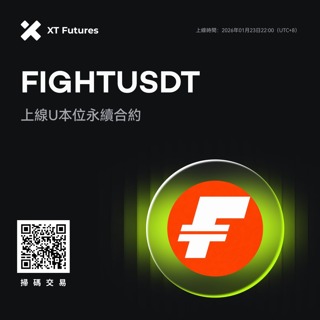 🚀 XT 合約上新 🚀 #XTfutures <a href="/intodotspace/">Space</a> <a href="/JoinFightID/">Fight.ID</a>

🔥 XT已於2026年01月23日22:00（UTC+8）上線 SPACEUSDT（支持1-20倍槓桿）与FIGHTUSDT（支持1-20倍槓桿）U本位永續合約。

开始交易 ⤵️
xt.com/futures/trade/…
xt.com/futures/trade/…