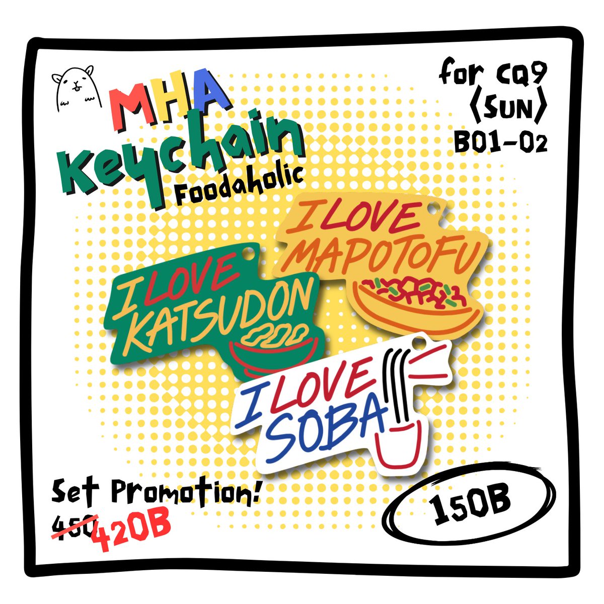 rt appreciated🙇‍♀️

📌แบบสอบถามความสนใจ (ไม่ใช่ฟอร์มสั่งซื้อ❌)
MHA Keychain [Chunky Hero &amp; Foodaholic]
by AEZIR
Character: Origin Trio
Price: 150฿/ea
Size: 5cm

📍Comic Square 9 #CQ9 

🔗forms.gle/e7bzBkEyNcxdSy…

#ตลาดนัดมายฮีโร่ #ตลาดนัดmha