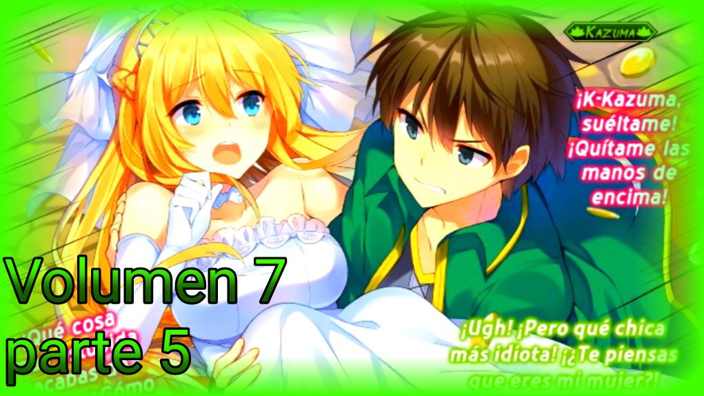 HOLA CÓMO LES VA GUSANOS?! Hoy subí un nuevo video resumiendo el capítulo 5 del volumen siete de Konosuba, donde el equipo va a interrumpir la boda de Darkness para rescatarla. VAYAN A VERLO!!