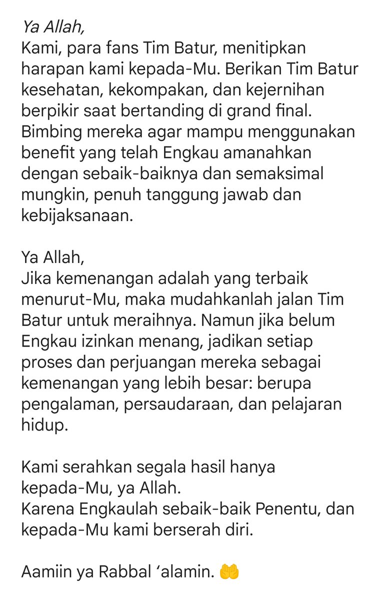 nayandii's tweet photo. Doa Untuk Tim Batur 🤲 https://t.co/nqXmiId4i2