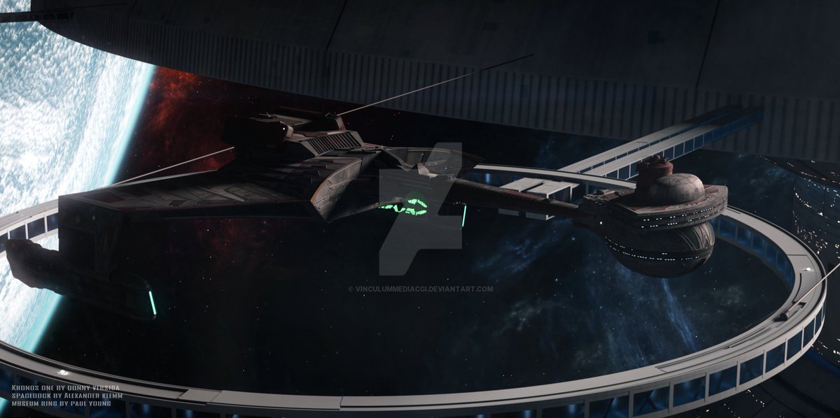 VinculumMediaCG's tweet photo. Kronos One is in place at her berth at the Fleet Museum. #StarTrek #StarTrekVI #StarTrekPicard #KronosOne https://t.co/jh43VlcLGy