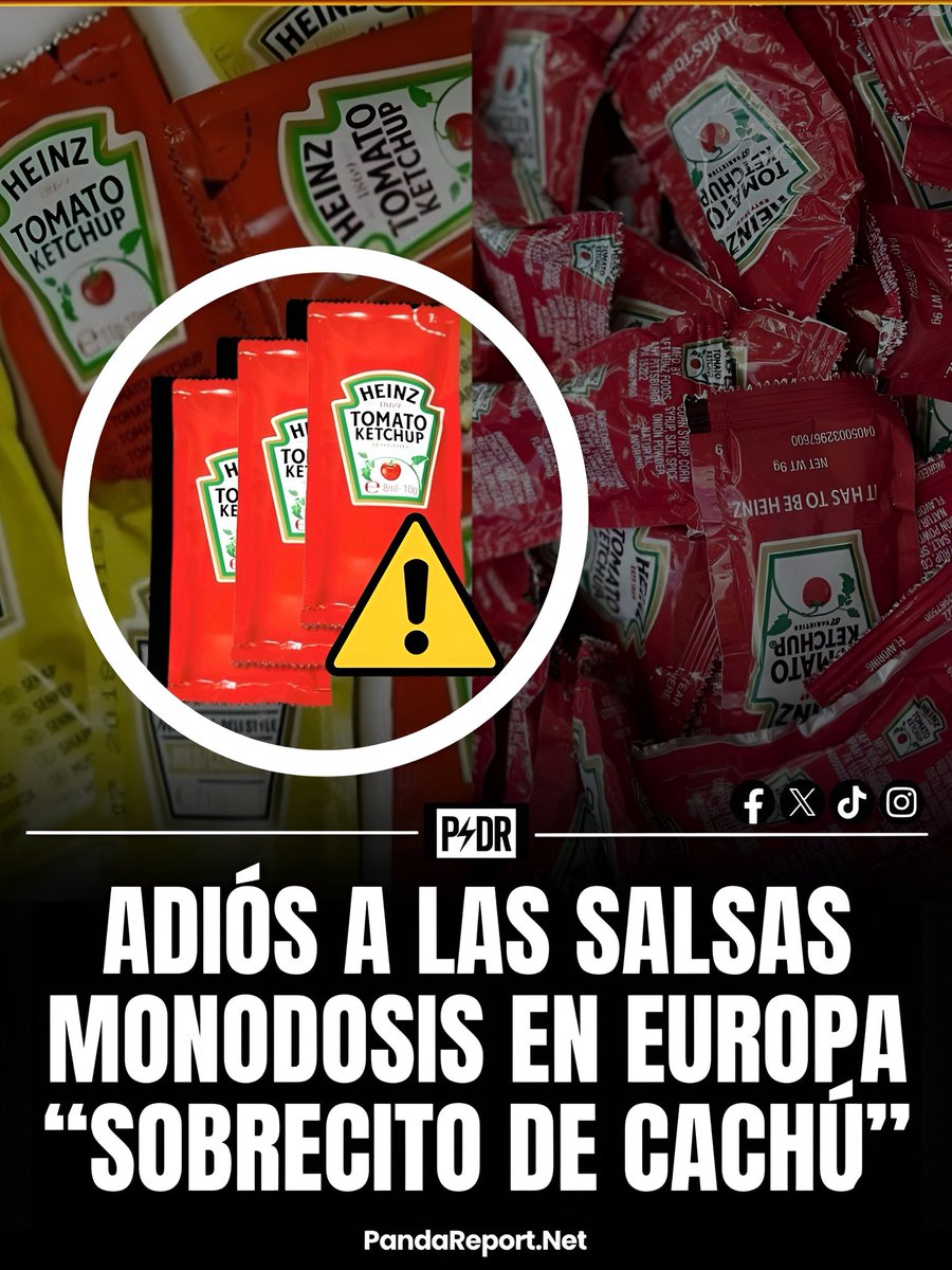 PandaReportNet's tweet image. ¿LLEGARÁ ESTO ALGÚN DÍA A RD? 🇩🇴 La UE prohibirá sobres monodosis de salsas en 2026 para frenar el plástico. Con el auge del ecoturismo y las leyes de residuos, es posible. El reto será la higiene y cultura, pero la tendencia global es imparable. ¿Estamos listos para el cambio?…