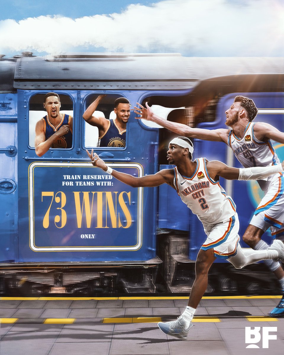 bballforever_'s tweet image. The Thunder can NO LONGER beat the Warriors historic 73-9 record this season with their loss to the Pacers today 🚨