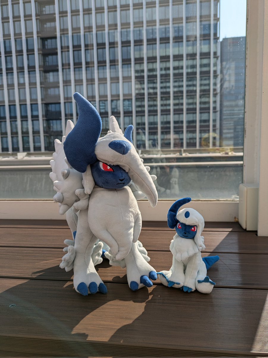 メガアブソル ぬいぐるみ無事にgetできました✨️ まさか店頭にあると