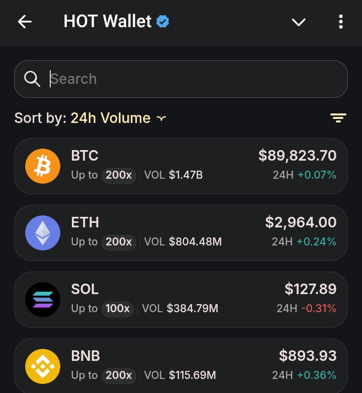 AaronDefinance's tweet image. 👀Breaking:
💲Perpetual future trading is now live on $Hot wallet . You can get maximum 300x leverage on some tokens. You can directly trade through your $HOT mining apps. 

This is called real utility with development. Not just hype and fake promises.  #HotProtocol