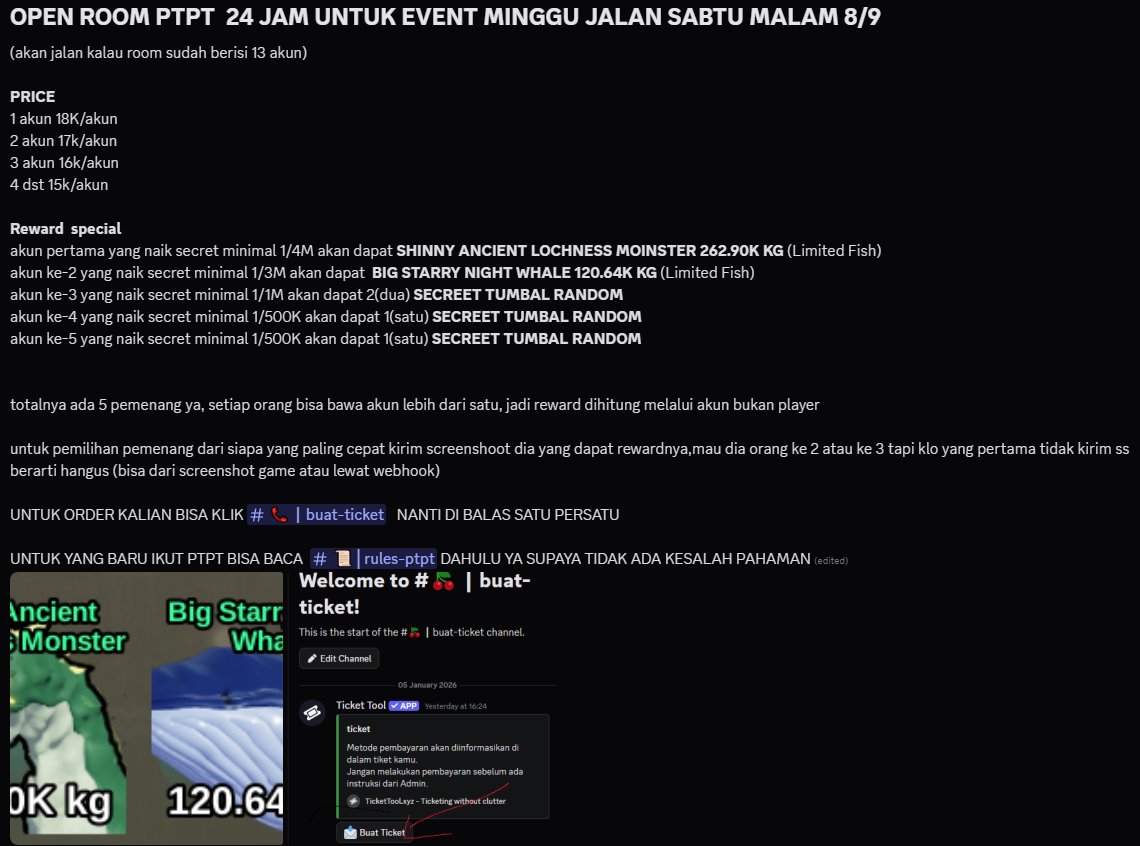 rvusui's tweet photo. -9 untuk ptpt event Minggu, mulai hari ini sore jam 5/6 . yang mau join bisa langsung inbox atau bisa langsung join discord di profil 
https://t.co/PwiNVFIJym https://t.co/JkrRi1Tzcb
