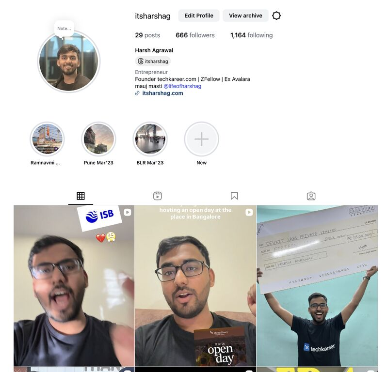 Harsh Agrawal | itsharshag.com tweet media